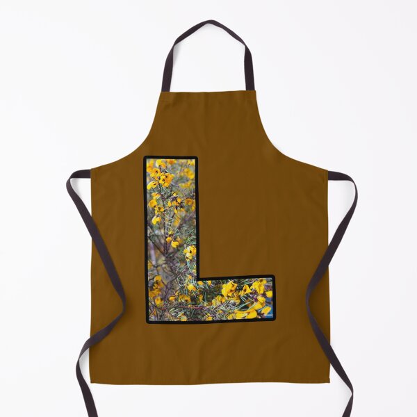 Item preview, Letter L Monogram Yellow Flower Alphabet Black Outline designed and sold by Mary Prema Art.