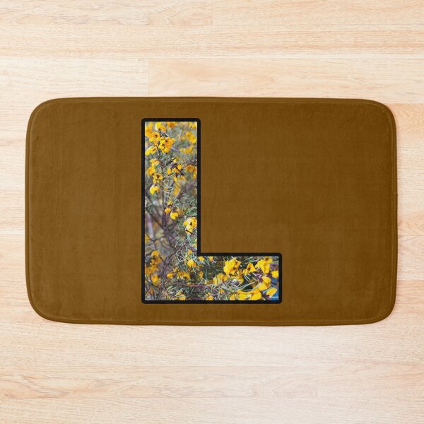 Item preview, Letter L Monogram Yellow Flower Alphabet Black Outline designed and sold by Mary Prema Art.