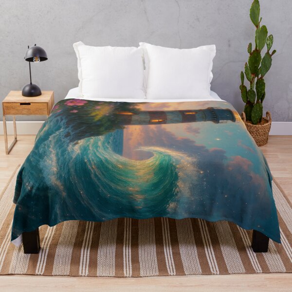 Item preview, Enchanted Lighthouse by the Sea – Dreamy Ocean Nightscape designed and sold by Zee's Whimsical Wonders.