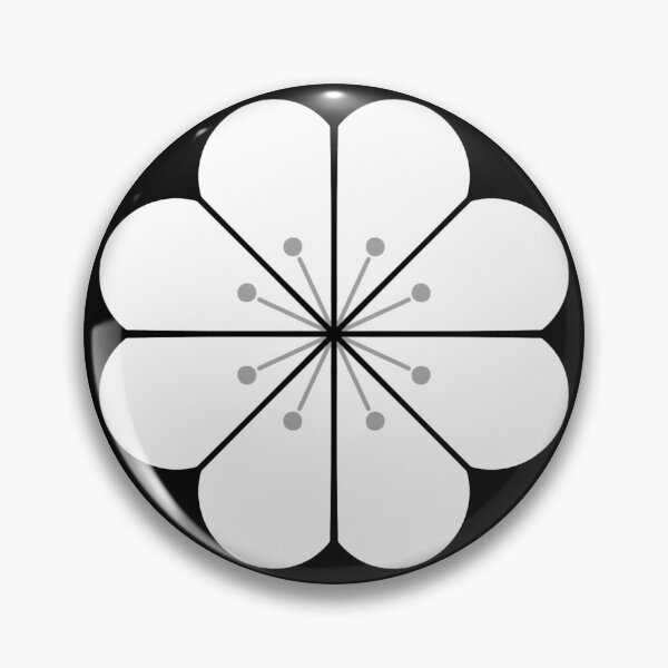 Item preview, Minimalist Geometric Black and white Sakura Flower Pattern designed and sold by DColourMuse.