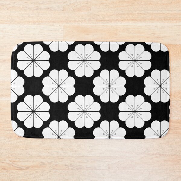 Item preview, Minimalist Geometric Black and white Sakura Flower Pattern designed and sold by DColourMuse.