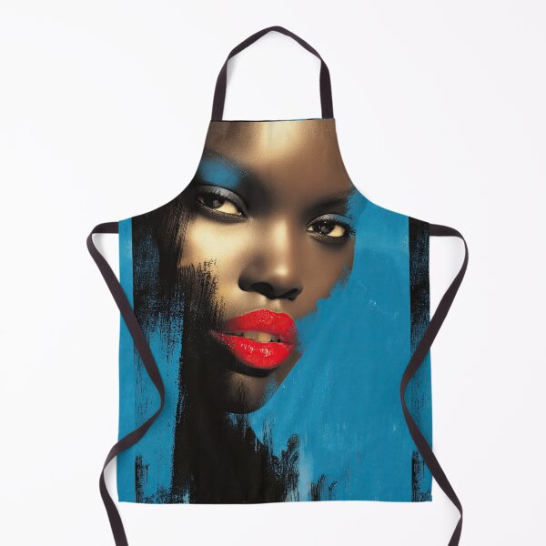 Item preview, The beauty of black skin contrasting with turquoise strokes. designed and sold by Piotrek0001.