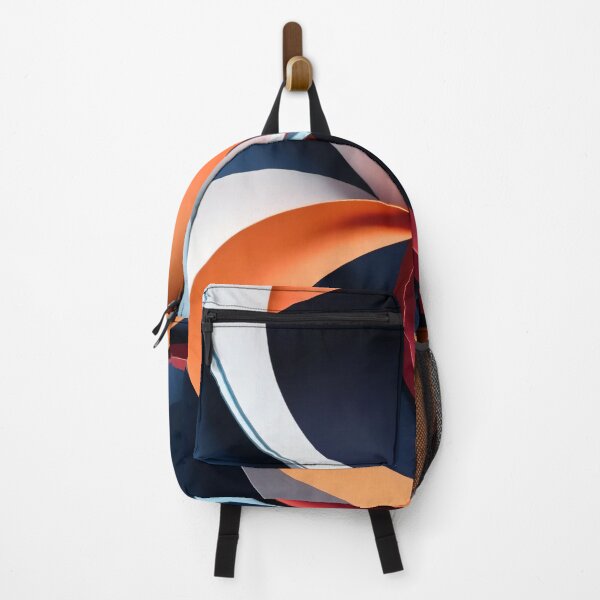 Item preview, Abstract Flowing Ribbons in Orange Red Blue and White on Dark Background Modern Minimal Design designed and sold by Mimoshi ⭐⭐⭐⭐⭐.
