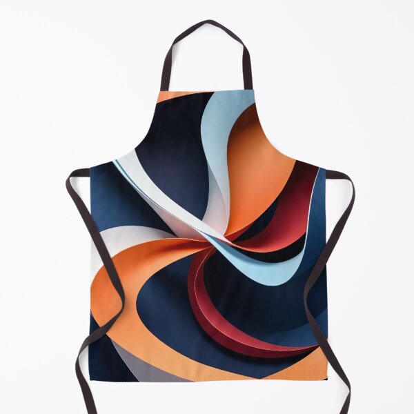 Item preview, Abstract Flowing Ribbons in Orange Red Blue and White on Dark Background Modern Minimal Design designed and sold by Mimoshi ⭐⭐⭐⭐⭐.