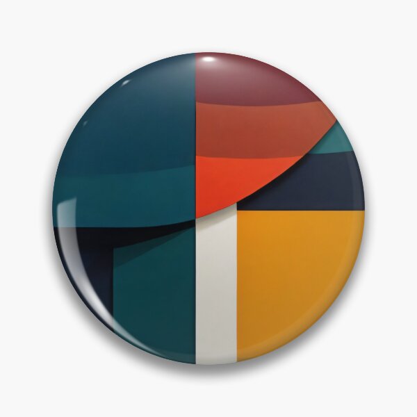 Item preview, Bold Geometric Abstract with Circles and Rectangles in Orange Teal Red and Dark Blue Layers designed and sold by Mimoshi ⭐⭐⭐⭐⭐.