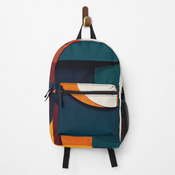 Item preview, Bold Geometric Abstract with Circles and Rectangles in Orange Teal Red and Dark Blue Layers designed and sold by Mimoshi ⭐⭐⭐⭐⭐.