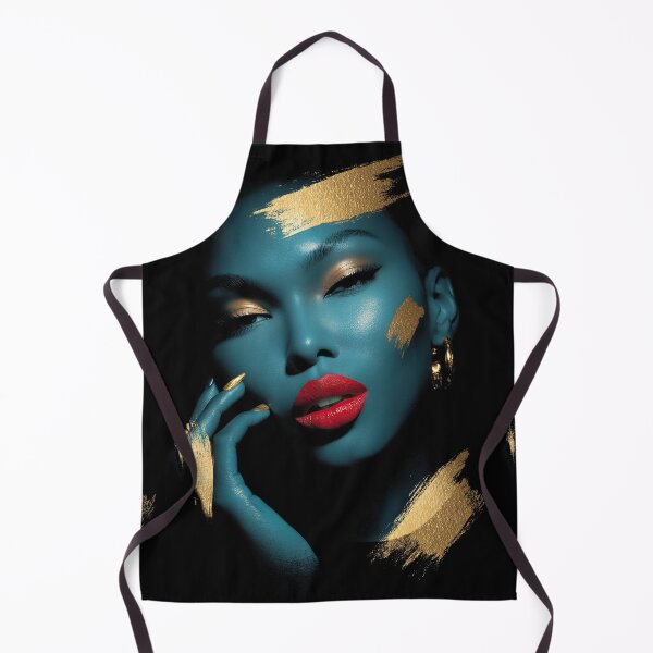 Item preview, A bold composition in blue with golden brush accents. designed and sold by Piotrek0001.