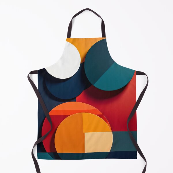 Item preview, Modern Geometric Circles and Blocks in Red Orange Teal and Navy with Minimal Layered Design designed and sold by Mimoshi ⭐⭐⭐⭐⭐.