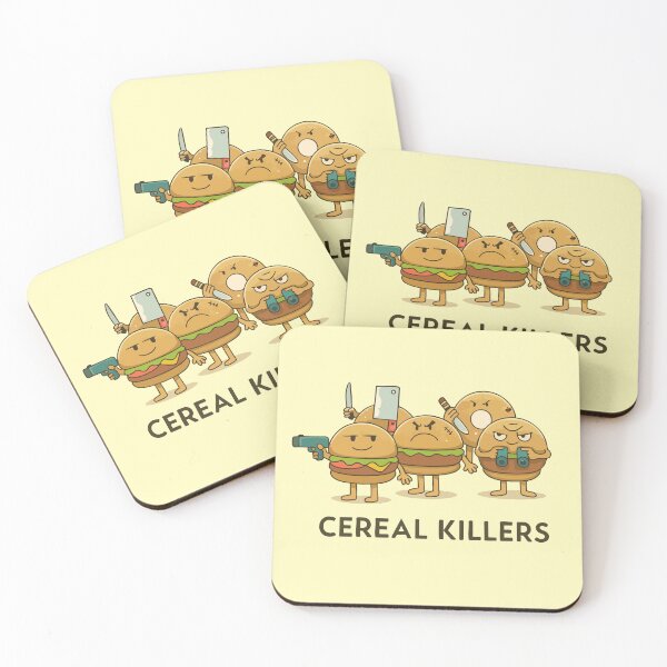 Item preview, Funny Food Pun – Cereal Killers Cartoon Burger Gang designed and sold by graphicnew.