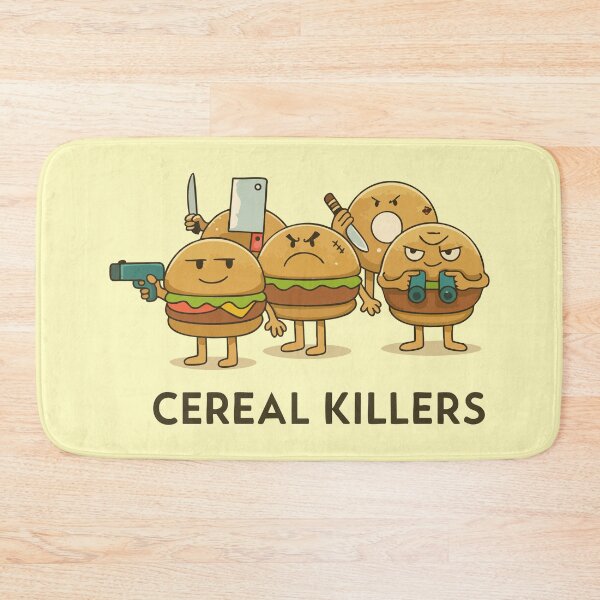 Item preview, Funny Food Pun – Cereal Killers Cartoon Burger Gang designed and sold by graphicnew.