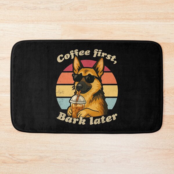 Item preview, COFFEE FIRST BARK LATER - GERMAN SHAPHERD | Pets and Dogs lovers for Men and Women t-shirt designed and sold by panchiTWO.