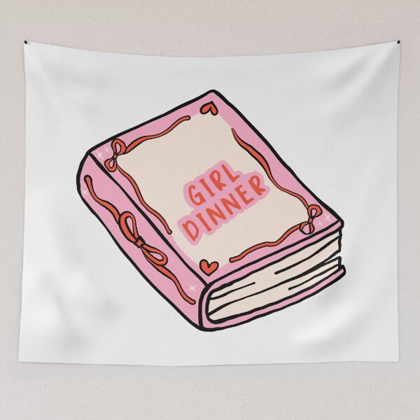 Item preview, girl dinner - pink book designed and sold by SWETA HALDER.