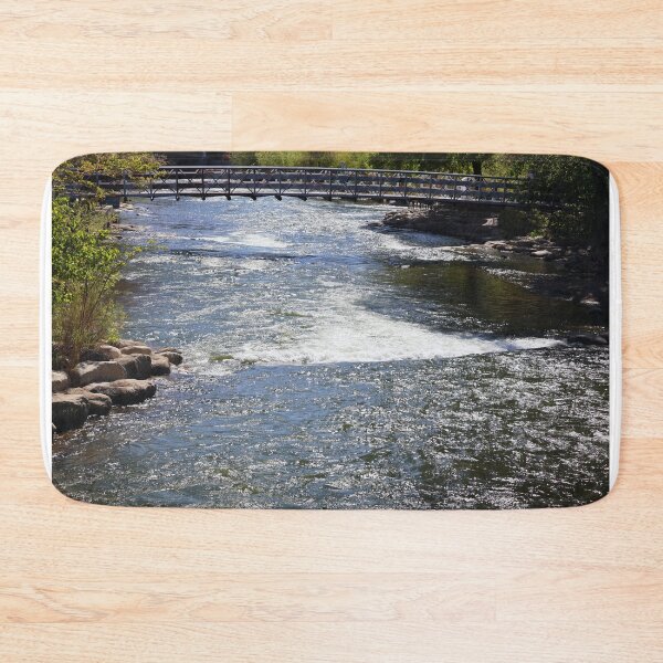 Item preview, Tranquil River with Wooden Bridge designed and sold by Phakade's Photos.