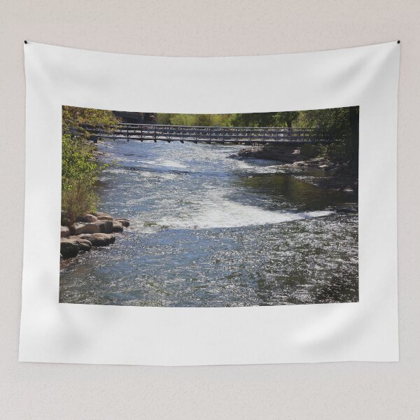Item preview, Tranquil River with Wooden Bridge designed and sold by Phakade's Photos.