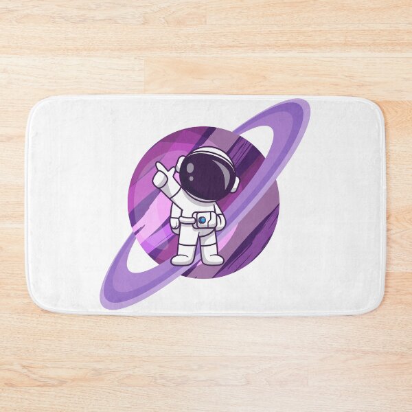 Item preview, Astronaut on Planet Ringed Galaxy Art designed and sold by Happyfreedom.