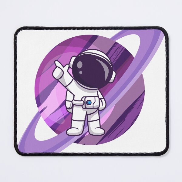 Item preview, Astronaut on Planet Ringed Galaxy Art designed and sold by Happyfreedom.