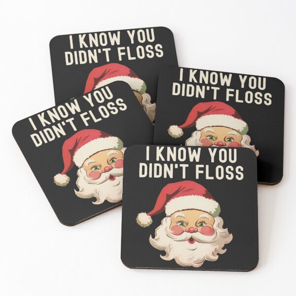 Item preview, I Know You Didn't Floss Dental Hygienist Christmas Retro Santa designed and sold by aggvinquoterl.