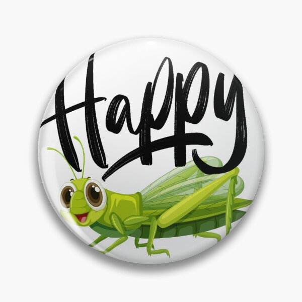Item preview, Funny Happy Grasshopper Cartoon Art designed and sold by Happyfreedom.