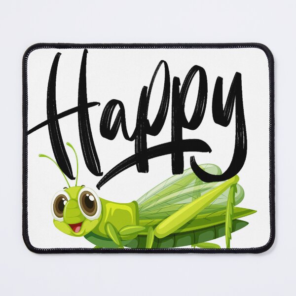 Item preview, Funny Happy Grasshopper Cartoon Art designed and sold by Happyfreedom.