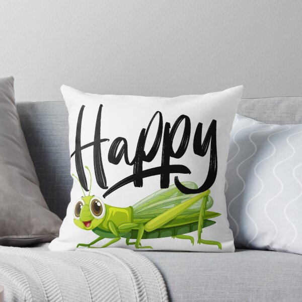 Item preview, Funny Happy Grasshopper Cartoon Art designed and sold by Happyfreedom.