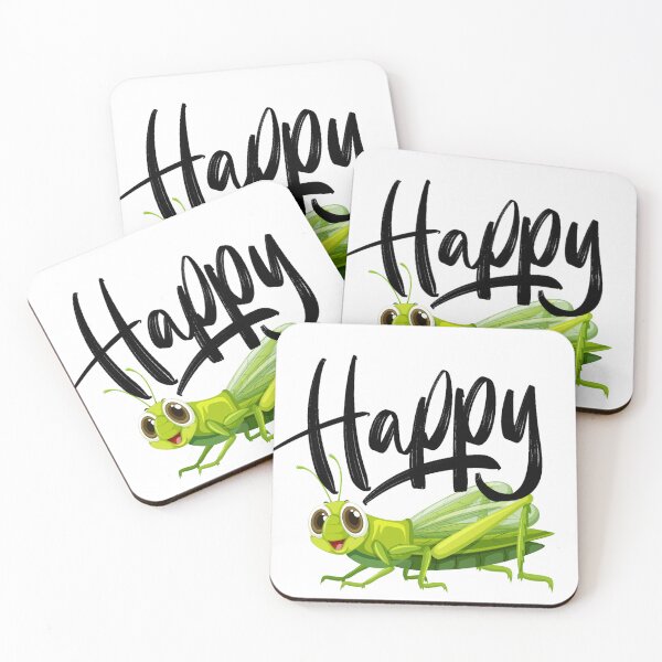 Item preview, Funny Happy Grasshopper Cartoon Art designed and sold by Happyfreedom.