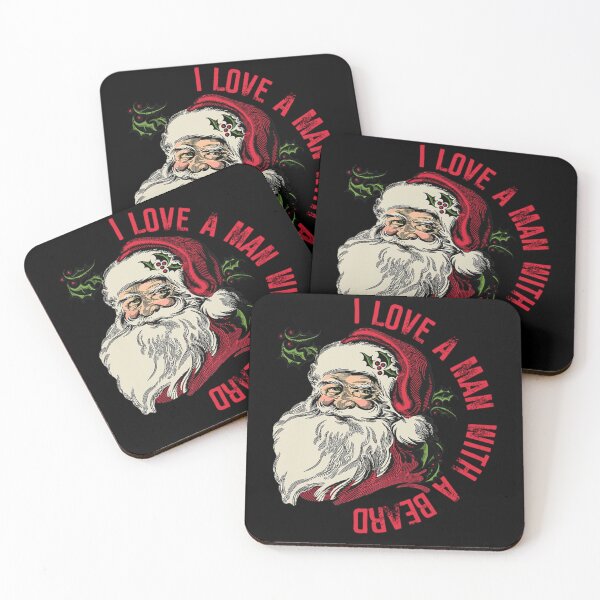 Item preview, I Love A Man With A Beard, Retro Classic Santa Christmas designed and sold by aggvinquoterl.