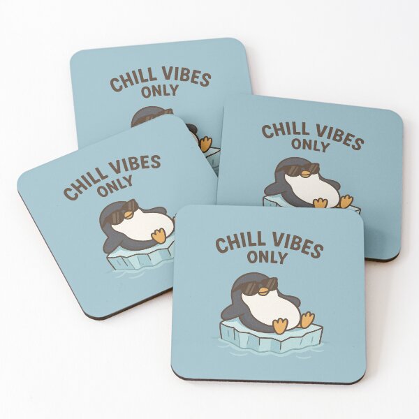 Item preview, Chill Vibes Only – Funny Penguin Positivity Design designed and sold by DreamMachine69.
