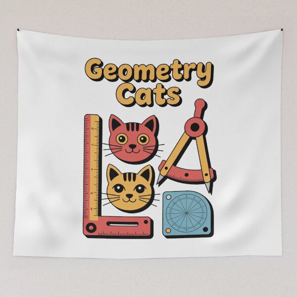 Item preview, Cat Geometry Math - Funny Geometry Cats Design for Kids, Students and Teachers designed and sold by Marpin91.