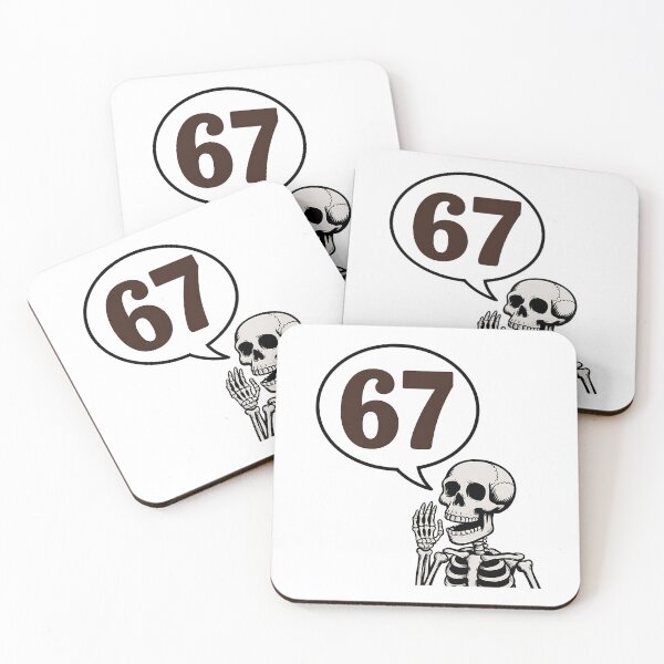 Item preview, 67 Halloween Skeleton Six Seven Meme Brainrot Funny designed and sold by BakeryDozen.