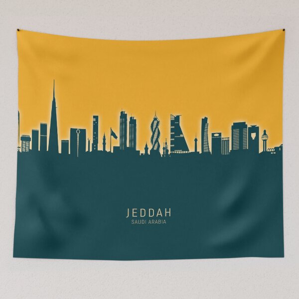 Item preview, Jeddah Saudi Arabia Skyline designed and sold by ArtPrints.