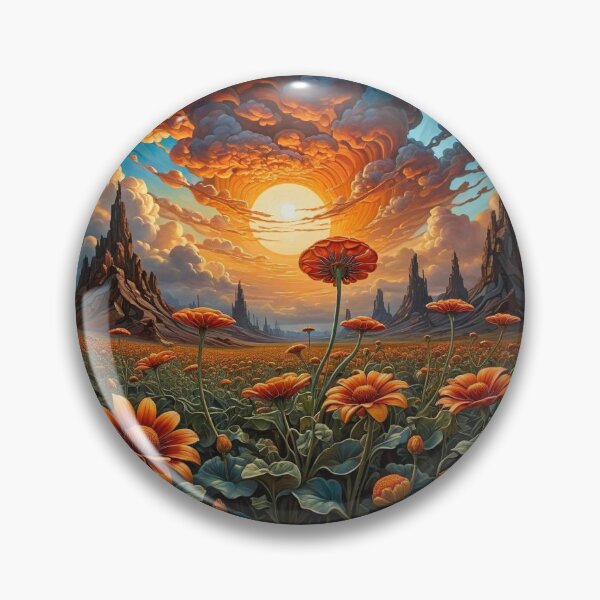 Item preview, Sunflower Field with Cloudy Rock Mountain – Nature Landscape Art designed and sold by MP-GRAPHIXS.