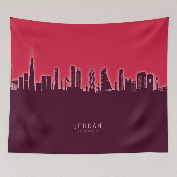 Item preview, Jeddah Saudi Arabia Skyline designed and sold by ArtPrints.