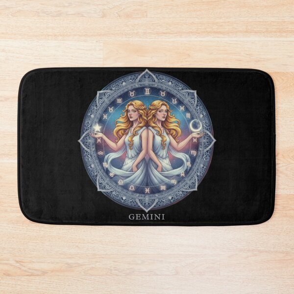 Item preview, Gemini Zodiac Sign – Cosmic Twins Astrology Art designed and sold by CrunchyGoats.