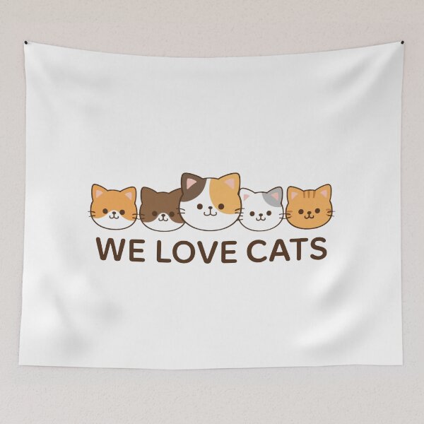 Item preview, We Love Cats – Kawaii Five Cat designed and sold by GenkiNyan.