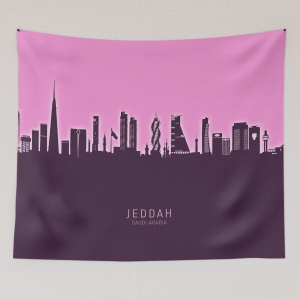 Item preview, Jeddah Saudi Arabia Skyline designed and sold by ArtPrints.