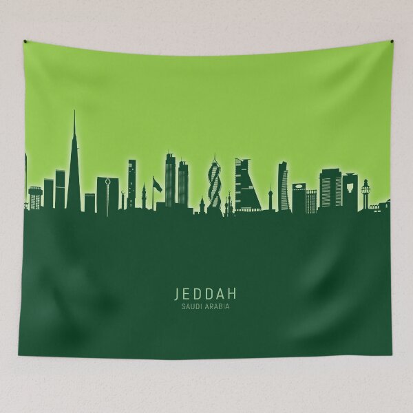 Item preview, Jeddah Saudi Arabia Skyline designed and sold by ArtPrints.