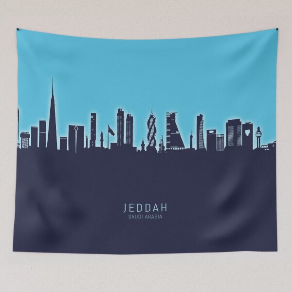 Item preview, Jeddah Saudi Arabia Skyline designed and sold by ArtPrints.