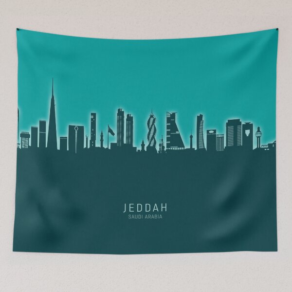 Item preview, Jeddah Saudi Arabia Skyline designed and sold by ArtPrints.