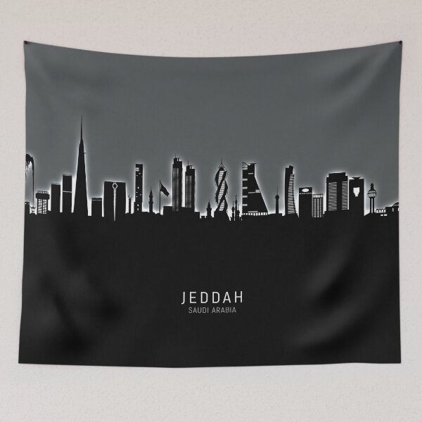 Item preview, Jeddah Saudi Arabia Skyline designed and sold by ArtPrints.
