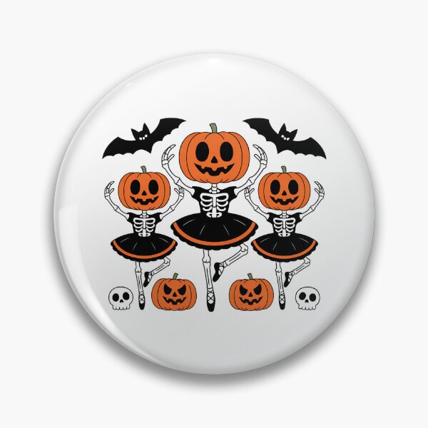 Item preview, Ballet Pumpkin Dancing Skeleton Scary Halloween designed and sold by BakeryDozen.