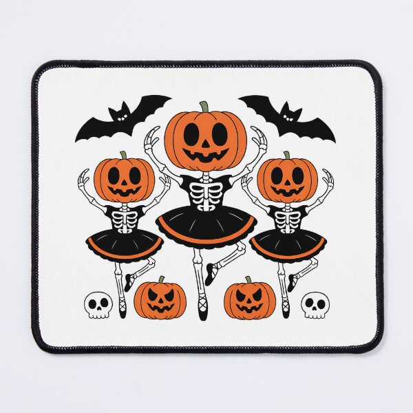 Item preview, Ballet Pumpkin Dancing Skeleton Scary Halloween designed and sold by BakeryDozen.