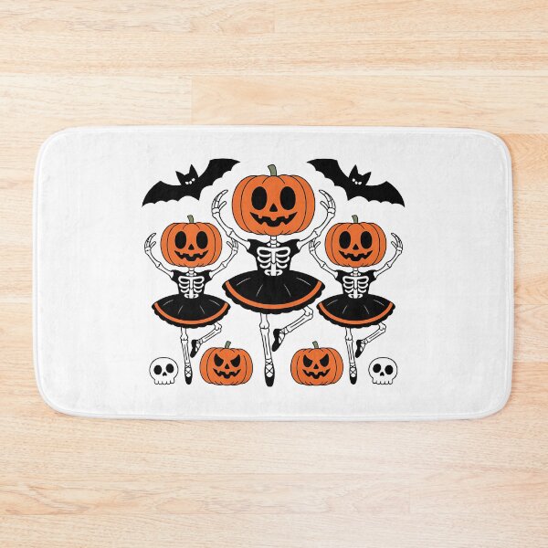 Item preview, Ballet Pumpkin Dancing Skeleton Scary Halloween designed and sold by BakeryDozen.