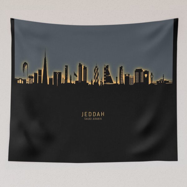 Item preview, Jeddah Saudi Arabia Skyline designed and sold by ArtPrints.