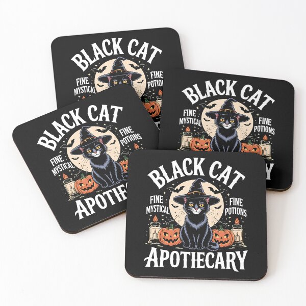 Item preview, Black Cat Apothecary Vintage Halloween Gothic Art designed and sold by BakeryDozen.
