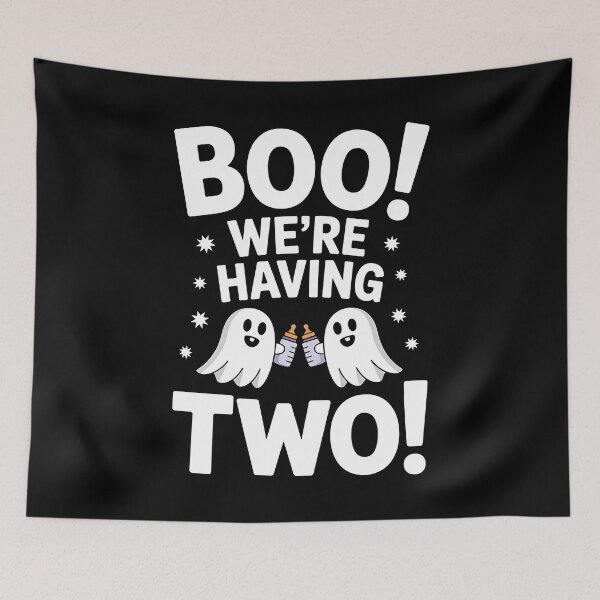 Item preview, Boo we’re Having Two Ghost Twins Halloween Reveal Funny designed and sold by BakeryDozen.