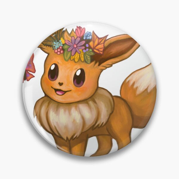 Item preview, Eevee spring flowers hand painted photoshop designed and sold by sarahcatdesign.