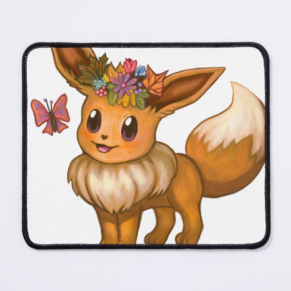 Item preview, Eevee spring flowers hand painted photoshop designed and sold by sarahcatdesign.