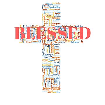 Blessed Life Cross Associated Religious Words