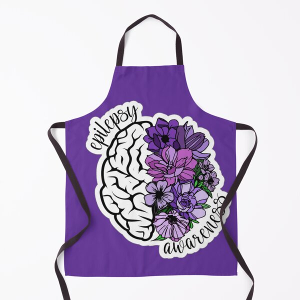Item preview, Epilepsy Awareness – Purple Flowers & Brain Neurology Support Design designed and sold by oldpussboss.
