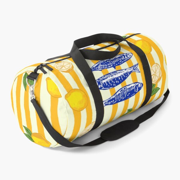 Item preview, Sardines with Lemons Vintage Yellow Groovy Stripes designed and sold by MaiZephyr.